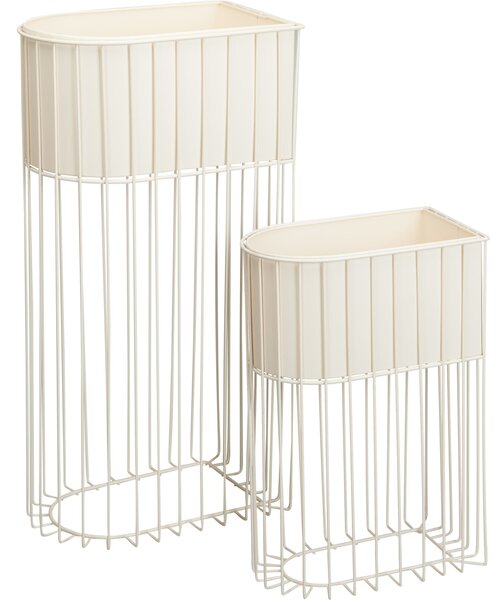 Zestaw 2 metalowych kwietników stojących SOFT FORM