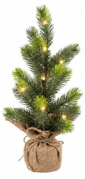 Sztuczna choinka LITTLE SPRUCE z oświetleniem LED, 37 cm