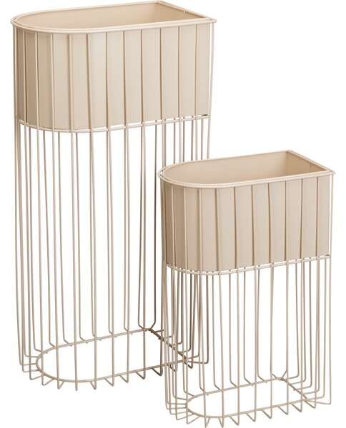 Zestaw 2 metalowych kwietników stojących SOFT FORM