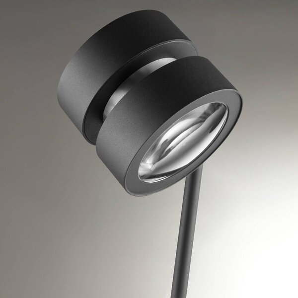 Brilliant Lampa stojąca LED Glow-Sphere, możliwość ściemniania, czarny, salon / jadalnia, aluminium, nowoczesny