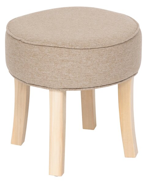 Miękki stołek tapicerowany ADRIEL taboret do toaletki, Ø 35 cm