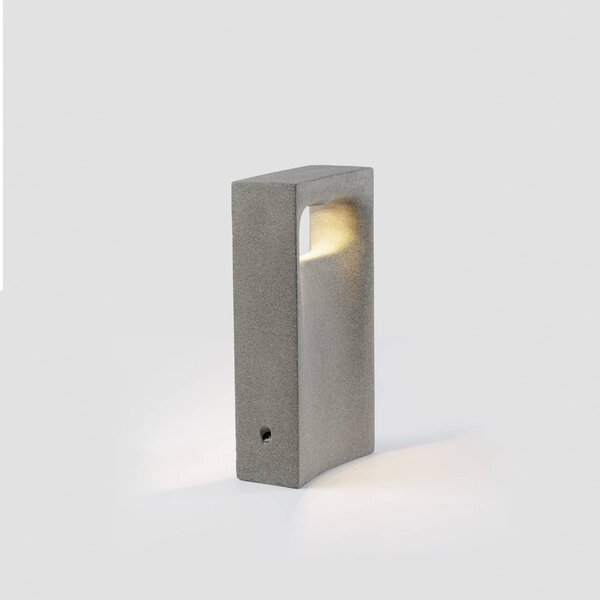 FARO BARCELONA Lampa ogrodowa stojąca Glint, aluminiowy / szary / cynkowy, beton, nowoczesny