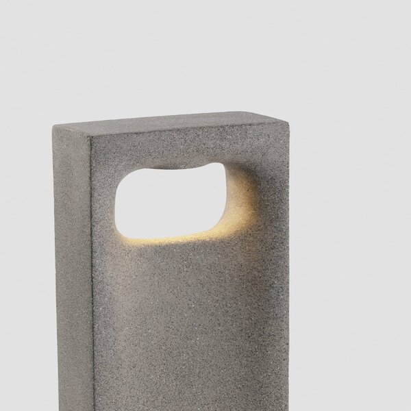 FARO BARCELONA Lampa ogrodowa stojąca Glint, aluminiowy / szary / cynkowy, beton, nowoczesny