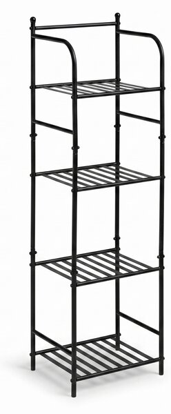 Regał ścienny metalowy, 4-poziomowy, 35 x 27 x 115,5 cm