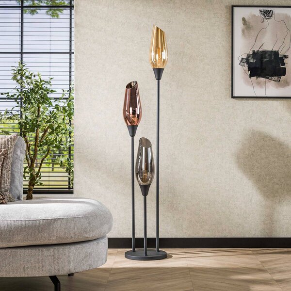 ZIJLSTRA Lampa stojąca Mixture, multikolor, salon / jadalnia, szkło, nowoczesny