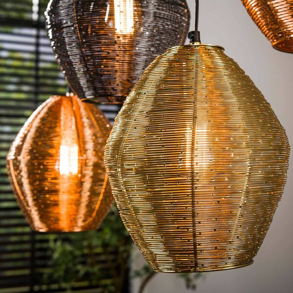 ZIJLSTRA Lampa wisząca Spoelamp, możliwość ściemniania, multikolor, salon / jadalnia, metal, nowoczesny