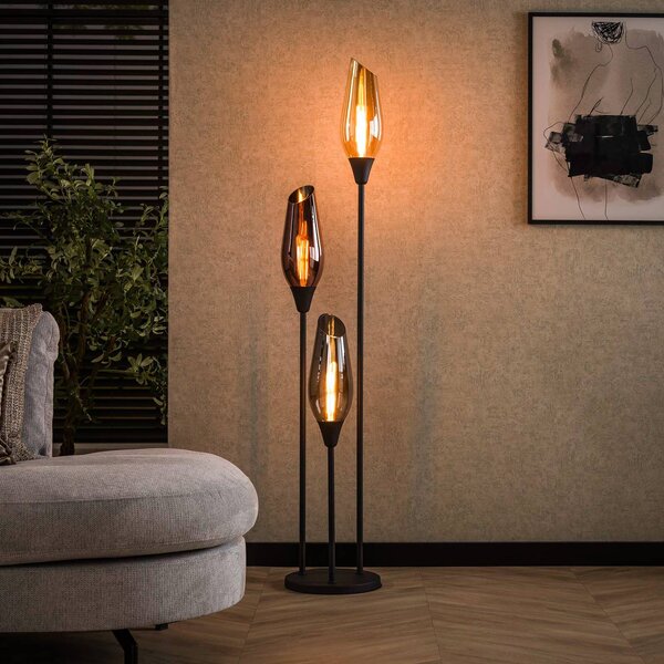 ZIJLSTRA Lampa stojąca Mixture, multikolor, salon / jadalnia, szkło, nowoczesny