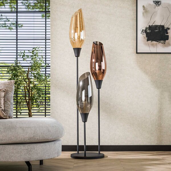 ZIJLSTRA Lampa stojąca Mixture, multikolor, salon / jadalnia, szkło, nowoczesny