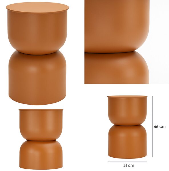 Stolik kolumna DISA, matowy, Ø 31 cm