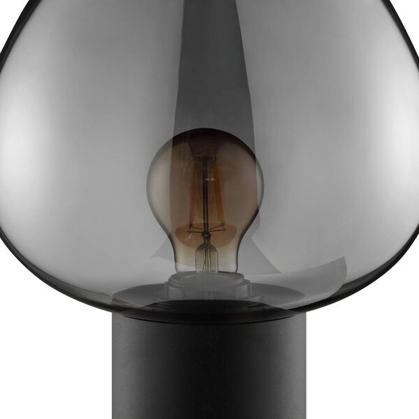 Brilliant Lampa stołowa Ligari, aluminiowy / szary / cynkowy, salon / jadalnia, szkło