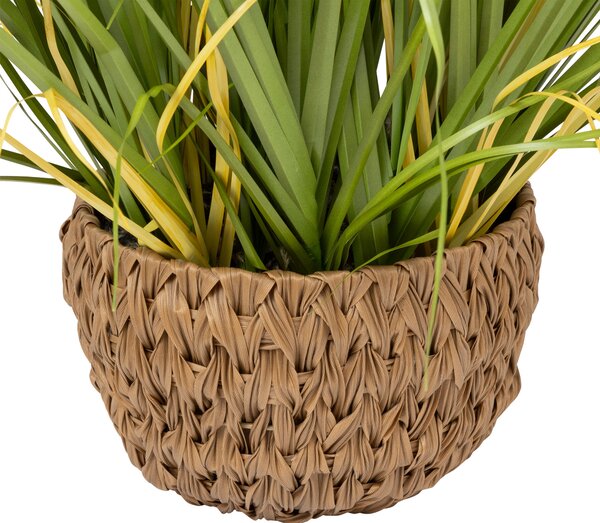 Sztuczna trawa MAXIME w doniczce z plecionki, 80 cm