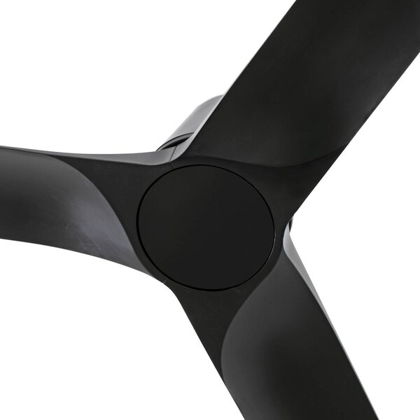 FARO BARCELONA Wentylator sufitowy Hey S, czarny, silnik DC, cichy, Ø 90 cm S, czarny, salon / jadalnia, tworzywo sztuczne, nowoczesny