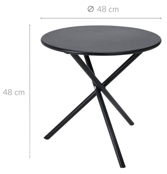 Metalowy stolik ogrodowy, Ø 48 cm