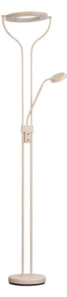 FISCHER & HONSEL Lampa stojąca LED Davos, możliwość ściemniania, kremowy / amber, salon / jadalnia, metal