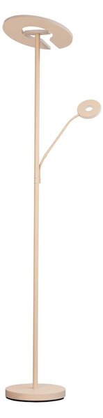 FISCHER & HONSEL Lampa stojąca LED Dent, możliwość ściemniania, kremowy / amber, salon / jadalnia, metal, nowoczesny