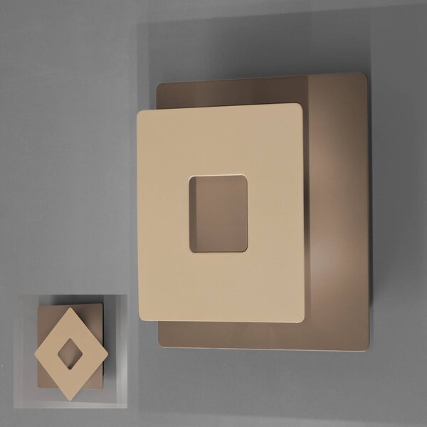 FISCHER & HONSEL Kinkiet LED Hennes, kremowy / amber, salon / jadalnia, metal, nowoczesny