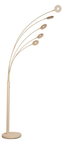FISCHER & HONSEL Lampa stojąca LED Dent, możliwość ściemniania, kremowy / amber, salon / jadalnia, metal, nowoczesny