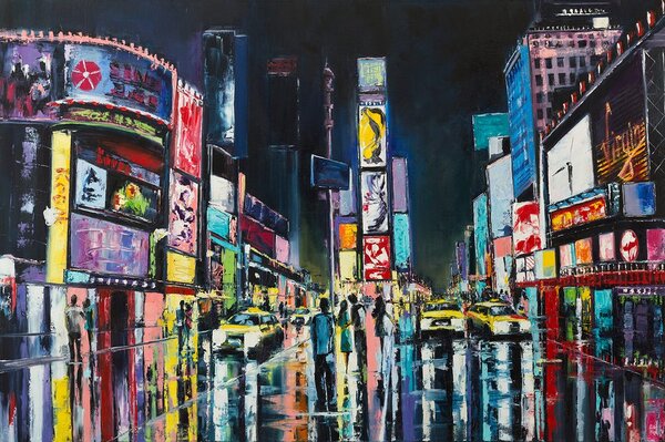 Tapeta kolorowy New York