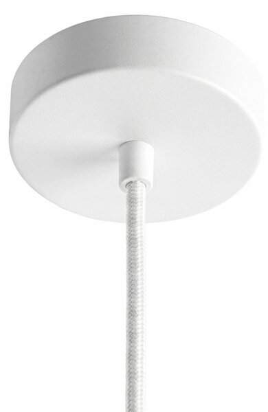 Lampa wisząca szklana Lunja Lucande, biały / opal, salon / jadalnia, szkło, nowoczesny