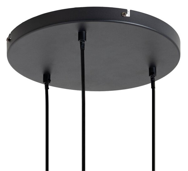 Lampa wisząca szklana Elani Lucande, możliwość ściemniania, czarny, salon / jadalnia, szkło, nowoczesny