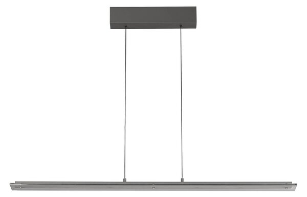 FISCHER & HONSEL Lampa wisząca Torvi, możliwość ściemniania, aluminiowy / szary / cynkowy, salon / jadalnia, metal, nowoczesny
