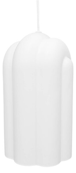 Lampa wisząca szklana Lunja Lucande, biały / opal, salon / jadalnia, szkło, nowoczesny