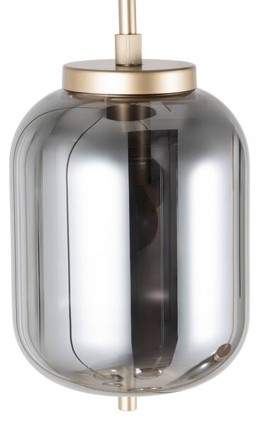 Lampa wisząca szklana Elani Lucande, możliwość ściemniania, czarny, salon / jadalnia, szkło, nowoczesny