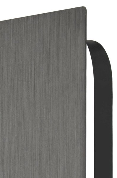 Kinkiet LED Delin Lucande, możliwość ściemniania, aluminiowy / szary / cynkowy, salon / jadalnia, metal, nowoczesny