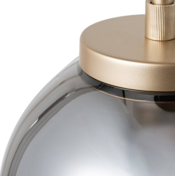 Lampa wisząca szklana Elani Lucande, możliwość ściemniania, czarny, salon / jadalnia, szkło, nowoczesny