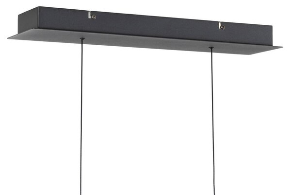 Lampa wisząca Tanira Lucande, możliwość ściemniania, czarny, salon / jadalnia, metal, nowoczesny