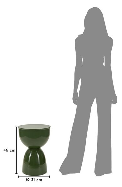 Stolik pomocniczy YAO, metalowy, Ø 31x46 cm