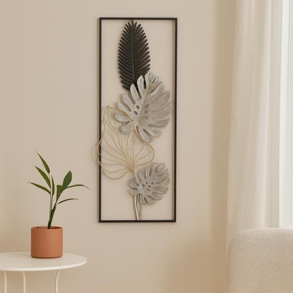 Panel ścienny metalowy PLAM, czarny, 28,5x74 cm