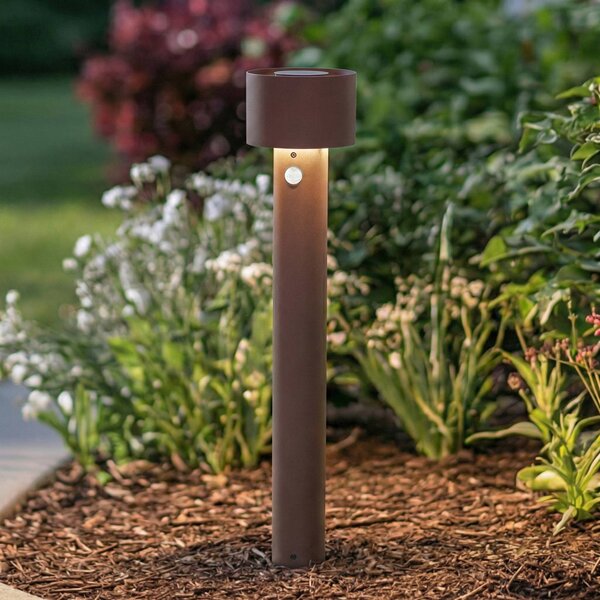 Słupek oświetleniowy LED Arcchio Milten, 65 cm, kolor rdzawy, stopień ochrony Milten, brązowy / rdzawy, aluminium, nowoczesny