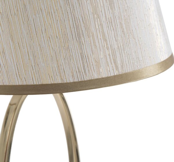 Lampa stołowa GLAM FLUSH, metalowa, złota, Ø 24x47 cm