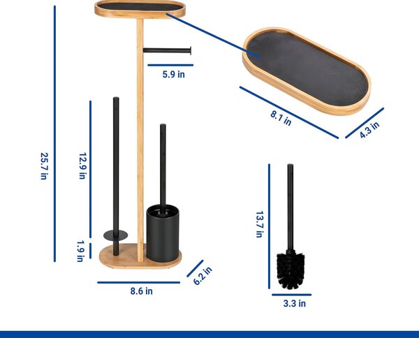 Stojak do WC 4w1 WENKO OREA, z półką na telefon