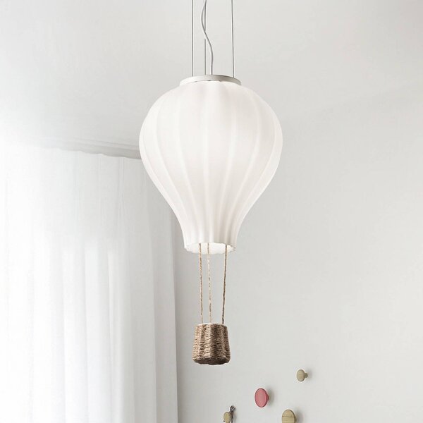 IDEAL LUX Lampa wisząca szklana Dream Big, biały / opal, salon / jadalnia, szkło, nowoczesny