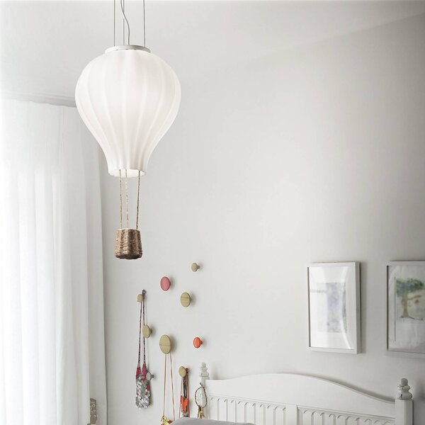 IDEAL LUX Lampa wisząca szklana Dream Big, biały / opal, salon / jadalnia, szkło, nowoczesny