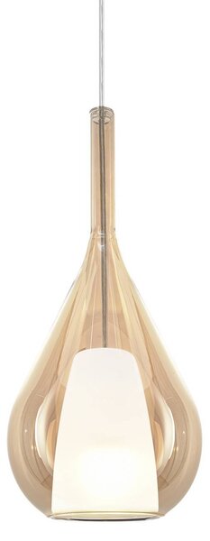 IDEAL LUX Lampa wisząca Kalique, możliwość ściemniania, kremowy / amber, salon / jadalnia, tworzywo sztuczne, nowoczesny