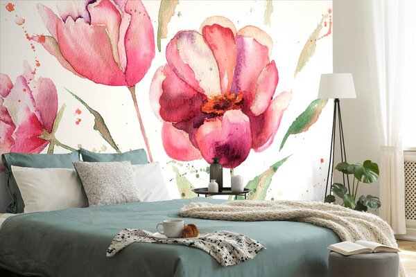 Tapeta tulipany w ciekawym designie