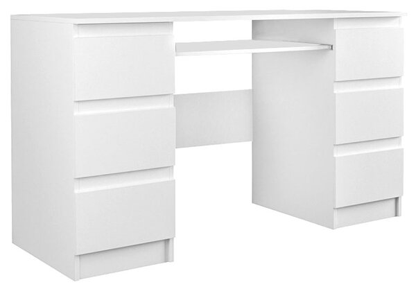 Białe duże biurko w stylu nowoczesnym - Liner 2X