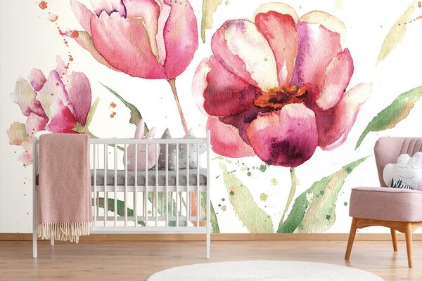 Tapeta tulipany w ciekawym designie