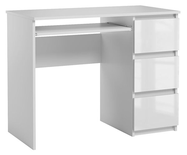 Lakierowane białe biurko komputerowe - Aglo
