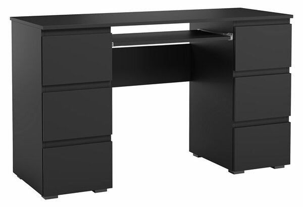 Matowe biurko Aglo 2X - czarne