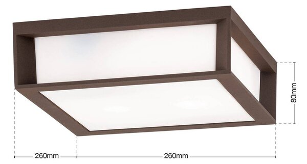 ORION Lampa zewnętrzna Henry, corten, odlew ciśnieniowy aluminium, E27, IP44 możliwość ściemniania, brązowy / rdzawy, aluminium, nowoczesny