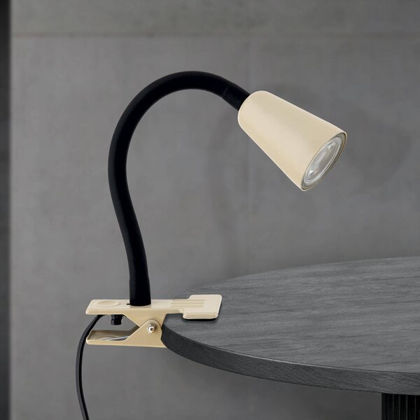 ORION Lampka z klipsem Dotty, kremowy / amber, salon / jadalnia, metal, nowoczesny