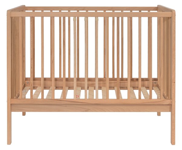Łóżeczko dziecięce 100x60 bukowe JULIA naturalny bezbarwny + dostawka