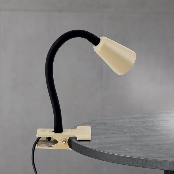 ORION Lampka z klipsem Dotty, kremowy / amber, salon / jadalnia, metal, nowoczesny