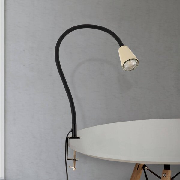 ORION Lampka z klipsem Dotty, kremowy / amber, salon / jadalnia, metal, nowoczesny