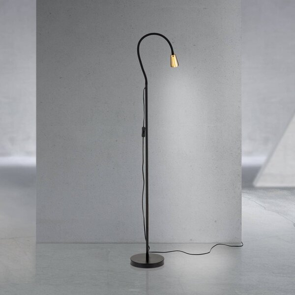 ORION Lampa stojąca Dotty, mosiężny / złoty, salon / jadalnia, metal, nowoczesny