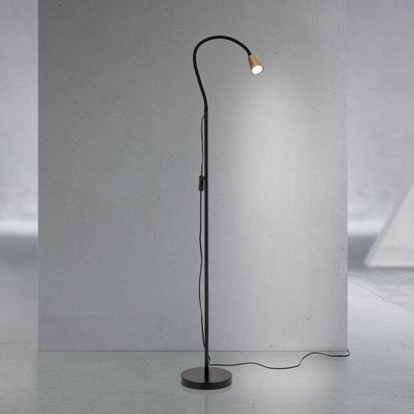 ORION Lampa stojąca Dotty, mosiężny / złoty, salon / jadalnia, metal, nowoczesny